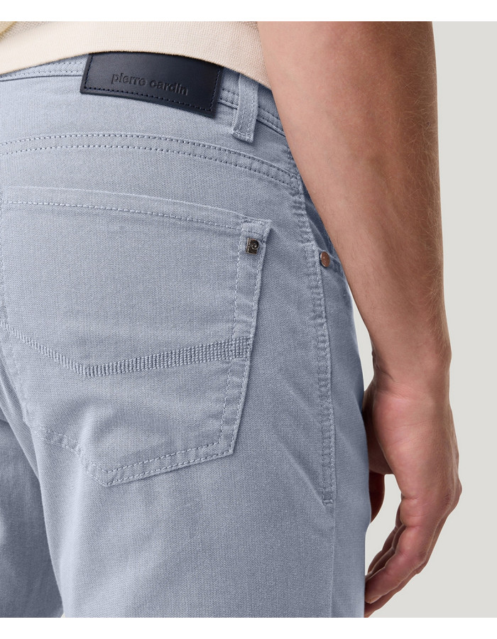 Pantalón Pierre Cardin Lyon Azul Tapered Fit 5 Bolsillos Hombre