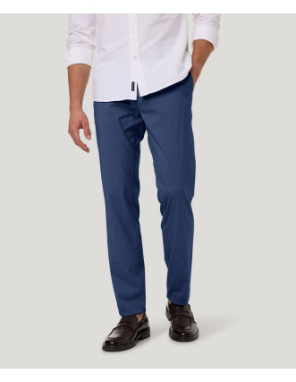 Pantalón Chino Pierre Cardin Calais Azul Peonía Tapered Fit - Hombre Casual Elegante