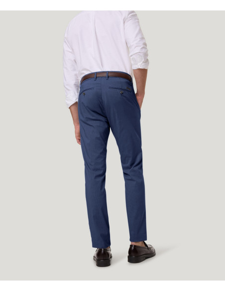 Pantalón Chino Pierre Cardin Calais Azul Peonía Tapered Fit - Hombre Casual Elegante