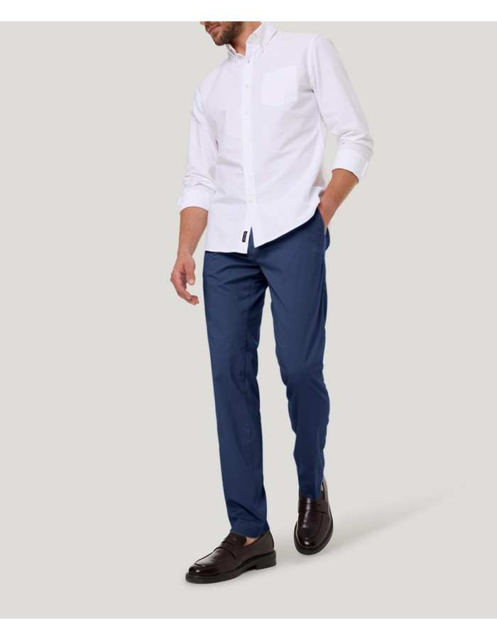Pantalón Chino Pierre Cardin Calais Azul Peonía Tapered Fit - Hombre Casual Elegante