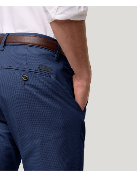Pantalón Chino Pierre Cardin Calais Azul Peonía Tapered Fit - Hombre Casual Elegante