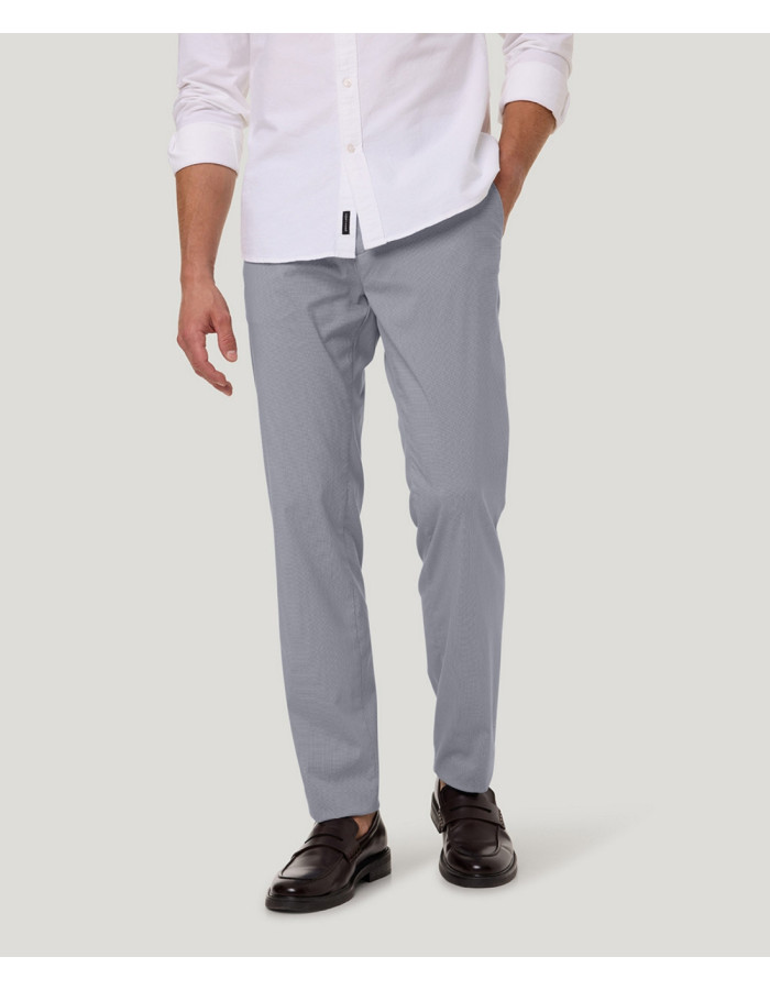 Pantalón Chino Pierre Cardin Calais Tapered Fit Gris Perla - Hombre