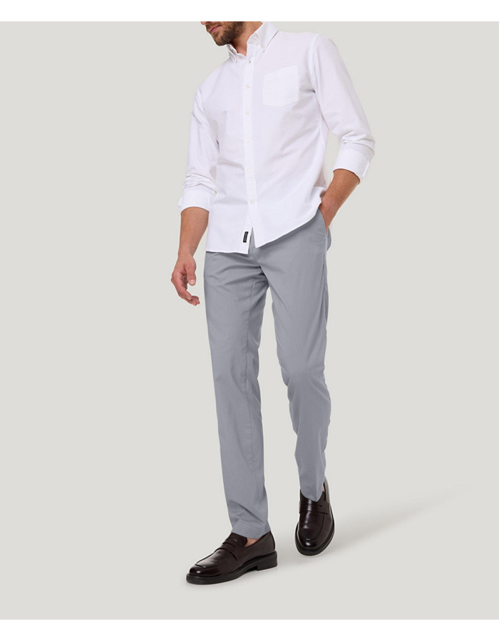 Pantalón Chino Pierre Cardin Calais Tapered Fit Gris Perla - Hombre
