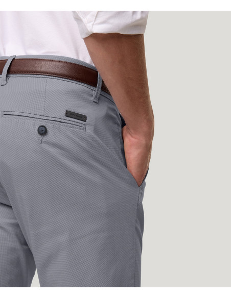 Pantalón Chino Pierre Cardin Calais Tapered Fit Gris Perla - Hombre