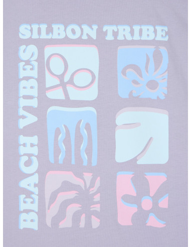 Camiseta Hombre Silbon Beach Vibes Púrpura | Manzanos Moda