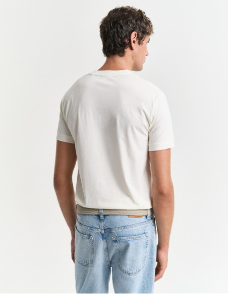 Camiseta Gant Graphic Cream - 100% Algodón Ecológico