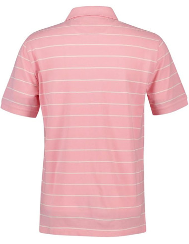GANT Polo de manga corta a rayas en rosa geranio - Comodidad con estilo GANT Polo de manga corta a rayas en rosa geranio - Comodidad con estilo