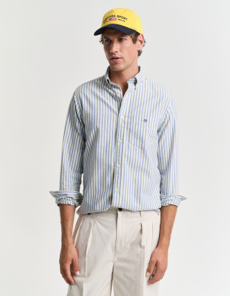 Camisa Gant Oxford Regular Fit Azul Rico - Estilo Clásico