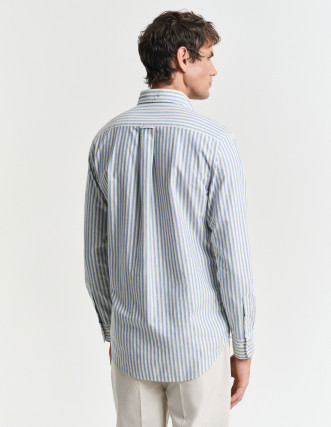 Camisa Gant Oxford Regular Fit Azul Rico - Estilo Clásico 2