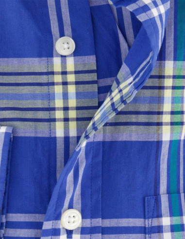 Camisa Hombre Gant Regular Fit Cuadros Azul | Manzanos Moda