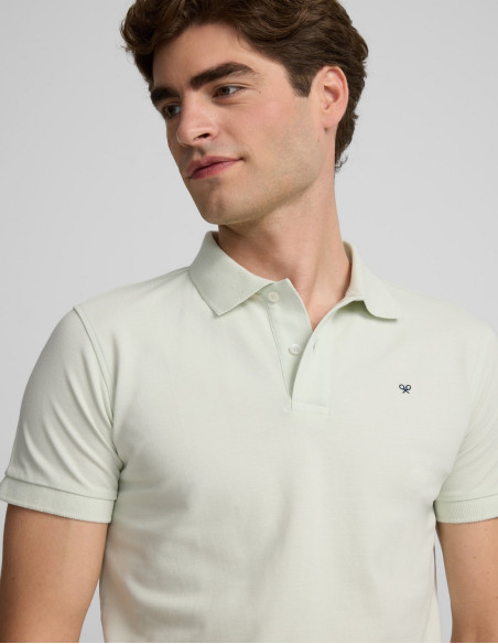 Clásica Polo Verde Claro de Silbon para Hombres - Elegante y Atemporal