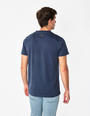 Camiseta Spagnolo Hombre Azul Marino Cuadros | Manzanos Moda
