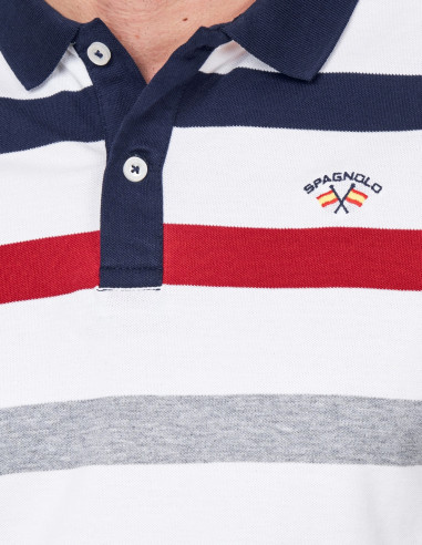 Polo Spagnolo Hombre Rayas Manga Corta | Manzanos Moda