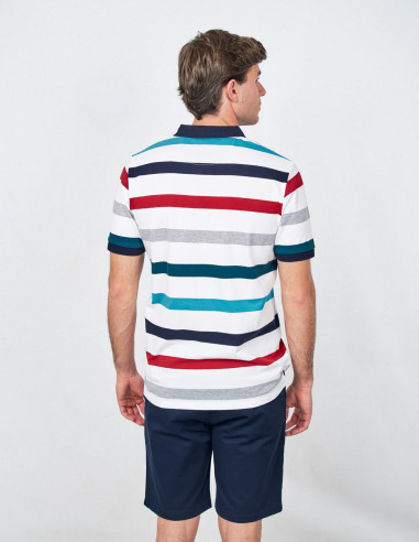 Polo Spagnolo Hombre Rayas Manga Corta | Manzanos Moda