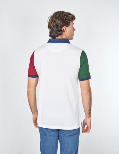 Polo Spagnolo Hombre Manga Corta Blanco | Manzanos Moda