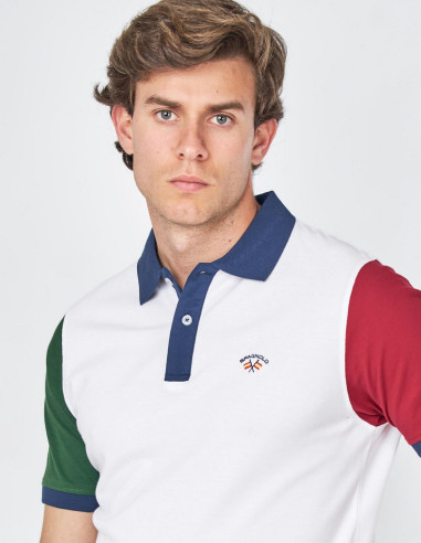 Polo Spagnolo Hombre Manga Corta Blanco | Manzanos Moda