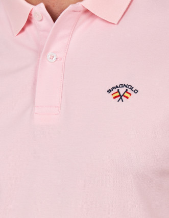 Polo Spagnolo Hombre Manga Corta Fucsia - Estilo Básico 2