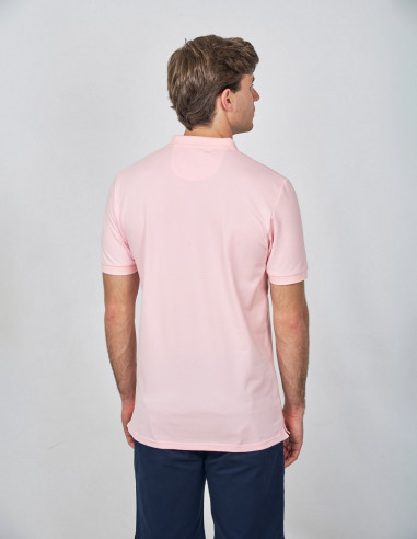 Polo Hombre Spagnolo Manga Corta Rosa Coral | Manzanos Moda