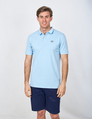 Polo Hombre Spagnolo Manga Corta Celeste | Manzanos Moda