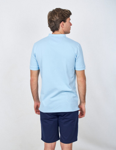 Polo Hombre Spagnolo Manga Corta Celeste | Manzanos Moda