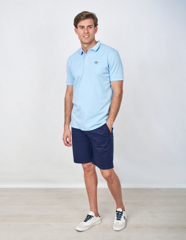 Polo Hombre Spagnolo Manga Corta Celeste | Manzanos Moda