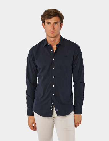 Camisa Hombre Spagnolo Azul Marino Manga | Manzanos Moda