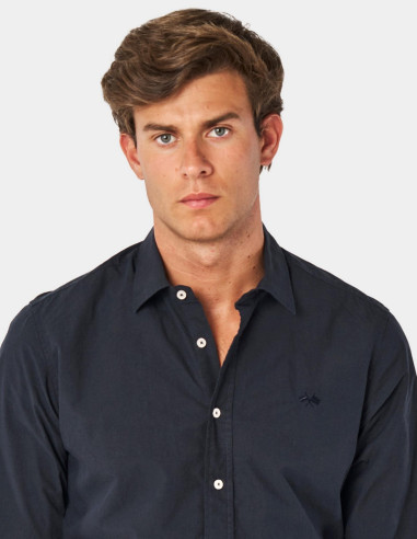 Camisa Hombre Spagnolo Azul Marino Manga | Manzanos Moda