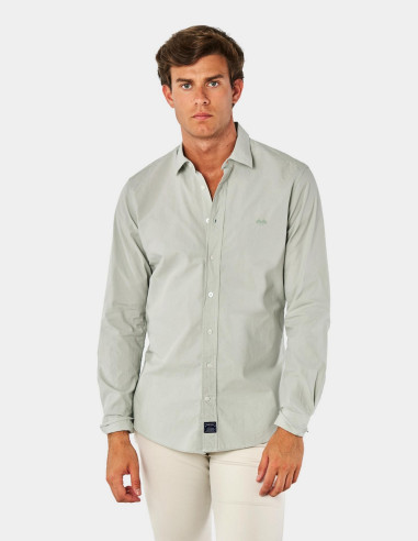 Camisa de Manga Larga Smart Cutaway - Spagnolo Verde Claro