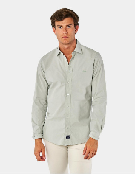 Camisa de Manga Larga Smart Cutaway - Spagnolo Verde Claro