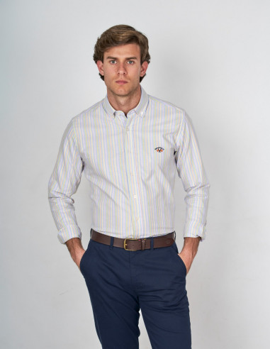 Camisa Hombre Spagnolo Oxford Rayas | Manzanos Moda