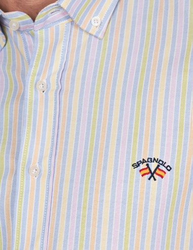 Camisa Hombre Spagnolo Oxford Rayas | Manzanos Moda