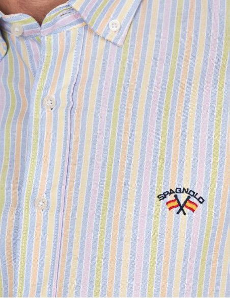 Camisa Spagnolo Oxford Multi Raya para Hombre - Estilo Único