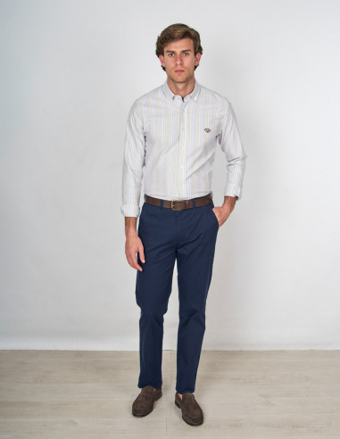 Camisa Hombre Spagnolo Oxford Rayas | Manzanos Moda