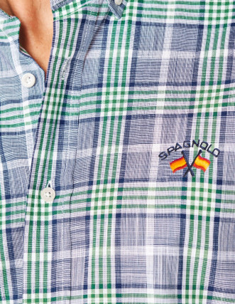 Camisa Spagnolo Azul y Verde - Estilo y Comodidad PV 104002525F31 2