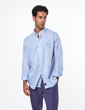 Camisa Spagnolo Cutaway Lino/Algodón Azul - Estilo y Comodidad