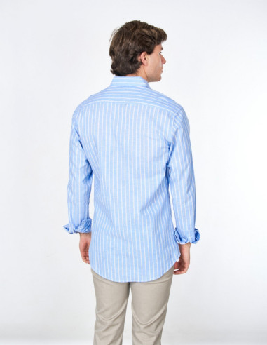 Camisa Hombre Spagnolo Cutaway Azul | Manzanos Moda