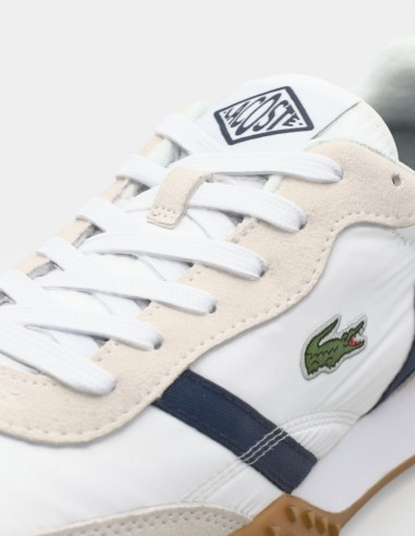 Detalle de la puntera de la zapatilla Lacoste blanca Detalle de la puntera de la zapatilla Lacoste blanca