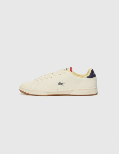 Zapatilla Lacoste blanca con lengüeta roja
