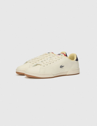 Zapatilla Lacoste blanca con lengüeta roja 2