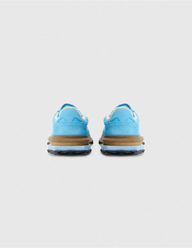Zapatillas de ante azules, piel amarilla Zapatillas de ante azules, piel amarilla