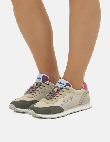 Zapatillas Mustang Joggo Classic Mujer Beige | Manzanos Moda