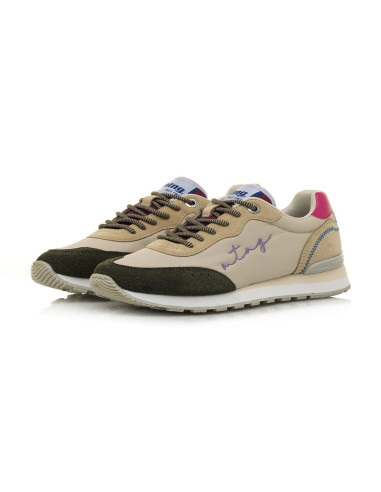 Zapatillas Mustang Joggo Classic Mujer Beige | Manzanos Moda
