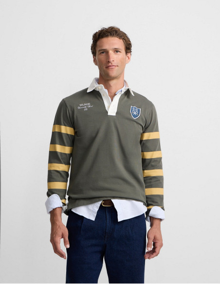 POLO SILBON CLASICO RYGBY ESCU VERDE