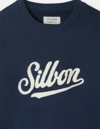 Sudadera Silbon Relaxed Fit Azul Marino | Manzanos Moda