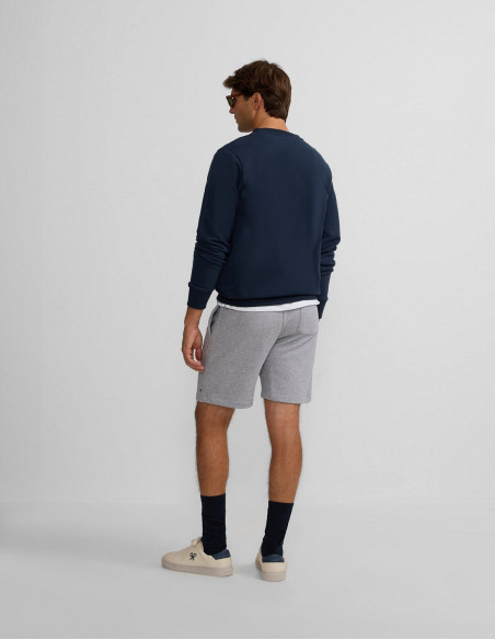 Sudadera Silbon Hombre Azul Marino Algodón 100% Cuello Redondo Manga Larga