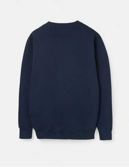 Sudadera Silbon Hombre Azul Marino Algodón 100% Cuello Redondo Manga Larga