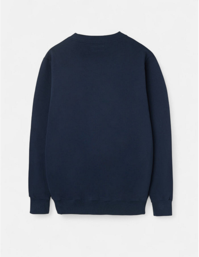Sudadera Silbon Hombre Azul Marino Algodón 100% Cuello Redondo Manga Larga