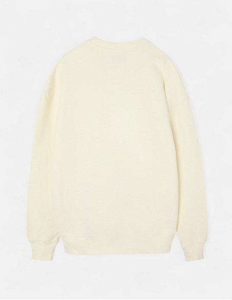 Sudadera Oversize Silbon Special Fit Club Crema - 100% Algodón Mujer