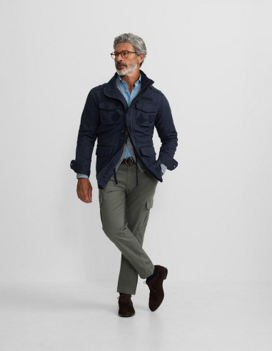 Chaqueta Militar Hombre Azul Marino con | Manzanos Moda