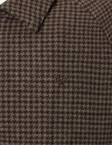 Cazadora Hombre Pata de Gallo Marrón Verde | Manzanos Moda